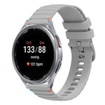 Dây đồng hồ silicone 20mm có đường may chấm sóng, dành cho Samsung Galaxy Watch FE 40mm, Samsung Galaxy Watch 7 40 / 44mm, Samsung Galaxy Watch 6 Classic 43 / 47mm, Samsung Galaxy Watch 6 40 / 44mm