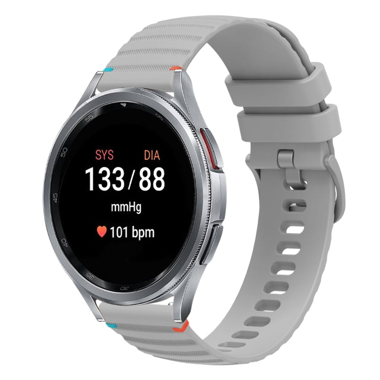 Dây đồng hồ silicone 20mm có đường may chấm sóng, dành cho Samsung Galaxy Watch FE 40mm, Samsung Galaxy Watch 7 40 / 44mm, Samsung Galaxy Watch 6 Classic 43 / 47mm, Samsung Galaxy Watch 6 40 / 44mm
