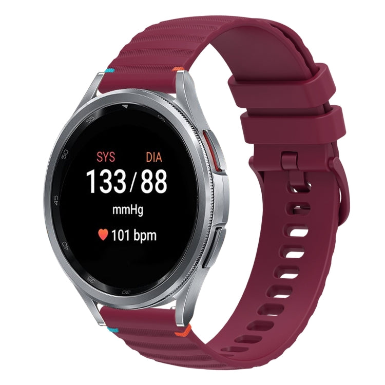 Dây đồng hồ silicone 20mm có đường may chấm sóng, dành cho Samsung Galaxy Watch FE 40mm, Samsung Galaxy Watch 7 40 / 44mm, Samsung Galaxy Watch 6 Classic 43 / 47mm, Samsung Galaxy Watch 6 40 / 44mm
