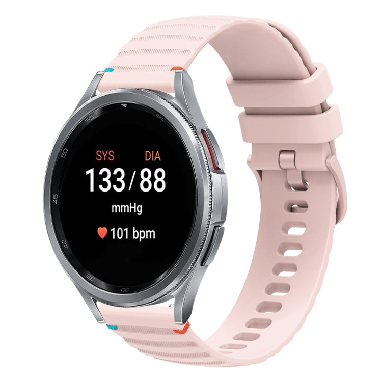 Dây đồng hồ silicone 20mm có đường may chấm sóng, dành cho Samsung Galaxy Watch FE 40mm, Samsung Galaxy Watch 7 40 / 44mm, Samsung Galaxy Watch 6 Classic 43 / 47mm, Samsung Galaxy Watch 6 40 / 44mm