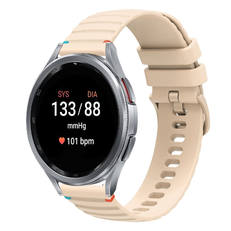 Dây đồng hồ silicone 20mm có đường may chấm sóng, dành cho Samsung Galaxy Watch FE 40mm, Samsung Galaxy Watch 7 40 / 44mm, Samsung Galaxy Watch 6 Classic 43 / 47mm, Samsung Galaxy Watch 6 40 / 44mm