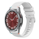 Dây đồng hồ silicone 20mm có đường may chấm sóng, dành cho Samsung Galaxy Watch FE 40mm, Samsung Galaxy Watch 7 40 / 44mm, Samsung Galaxy Watch 6 Classic 43 / 47mm, Samsung Galaxy Watch 6 40 / 44mm