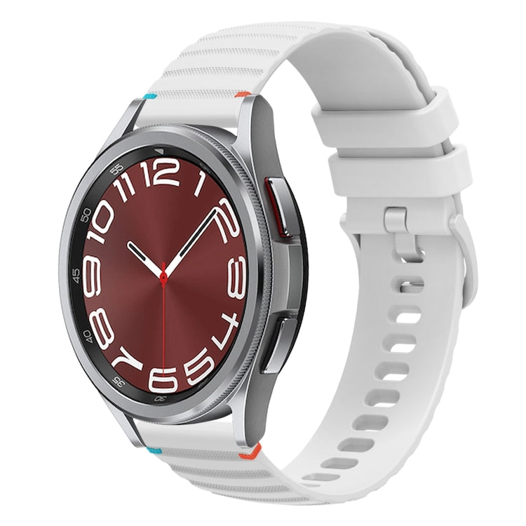 Dây đồng hồ silicone 20mm có đường may chấm sóng, dành cho Samsung Galaxy Watch FE 40mm, Samsung Galaxy Watch 7 40 / 44mm, Samsung Galaxy Watch 6 Classic 43 / 47mm, Samsung Galaxy Watch 6 40 / 44mm