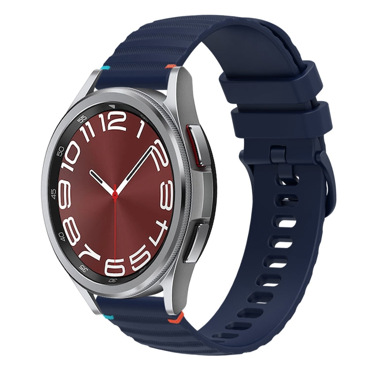 Dây đồng hồ silicone 20mm có đường may chấm sóng, dành cho Samsung Galaxy Watch FE 40mm, Samsung Galaxy Watch 7 40 / 44mm, Samsung Galaxy Watch 6 Classic 43 / 47mm, Samsung Galaxy Watch 6 40 / 44mm