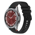 Dây đồng hồ silicone 20mm có đường may chấm sóng, dành cho Samsung Galaxy Watch FE 40mm, Samsung Galaxy Watch 7 40 / 44mm, Samsung Galaxy Watch 6 Classic 43 / 47mm, Samsung Galaxy Watch 6 40 / 44mm
