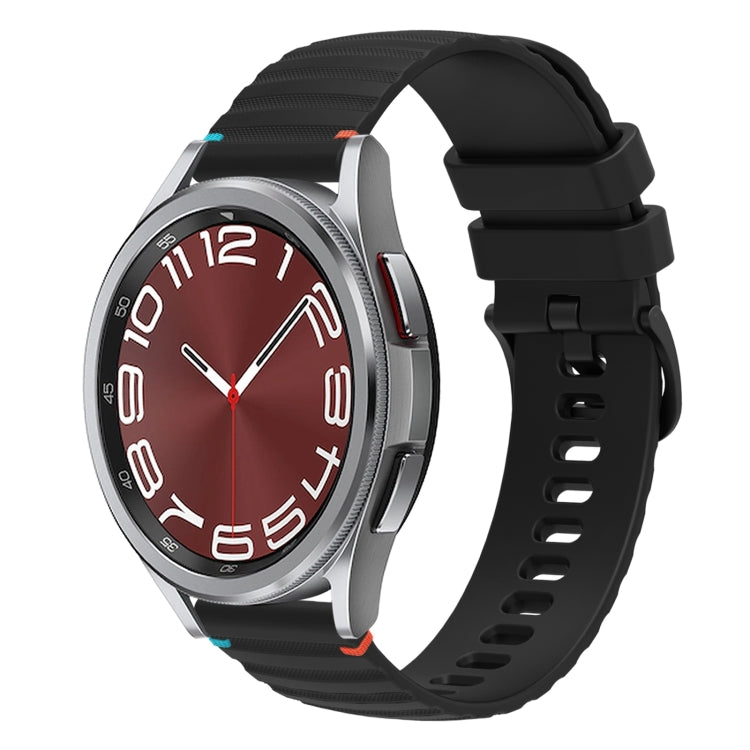 Dây đồng hồ silicone 20mm có đường may chấm sóng, dành cho Samsung Galaxy Watch FE 40mm, Samsung Galaxy Watch 7 40 / 44mm, Samsung Galaxy Watch 6 Classic 43 / 47mm, Samsung Galaxy Watch 6 40 / 44mm
