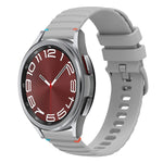 Dây đồng hồ silicone 20mm có đường may chấm sóng, dành cho Samsung Galaxy Watch FE 40mm, Samsung Galaxy Watch 7 40 / 44mm, Samsung Galaxy Watch 6 Classic 43 / 47mm, Samsung Galaxy Watch 6 40 / 44mm