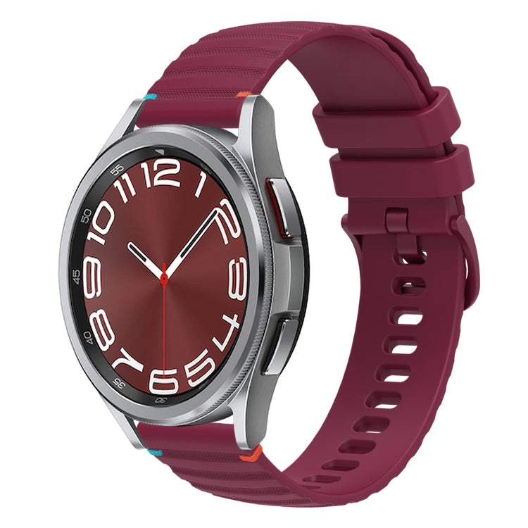 Dây đồng hồ silicone 20mm có đường may chấm sóng, dành cho Samsung Galaxy Watch FE 40mm, Samsung Galaxy Watch 7 40 / 44mm, Samsung Galaxy Watch 6 Classic 43 / 47mm, Samsung Galaxy Watch 6 40 / 44mm