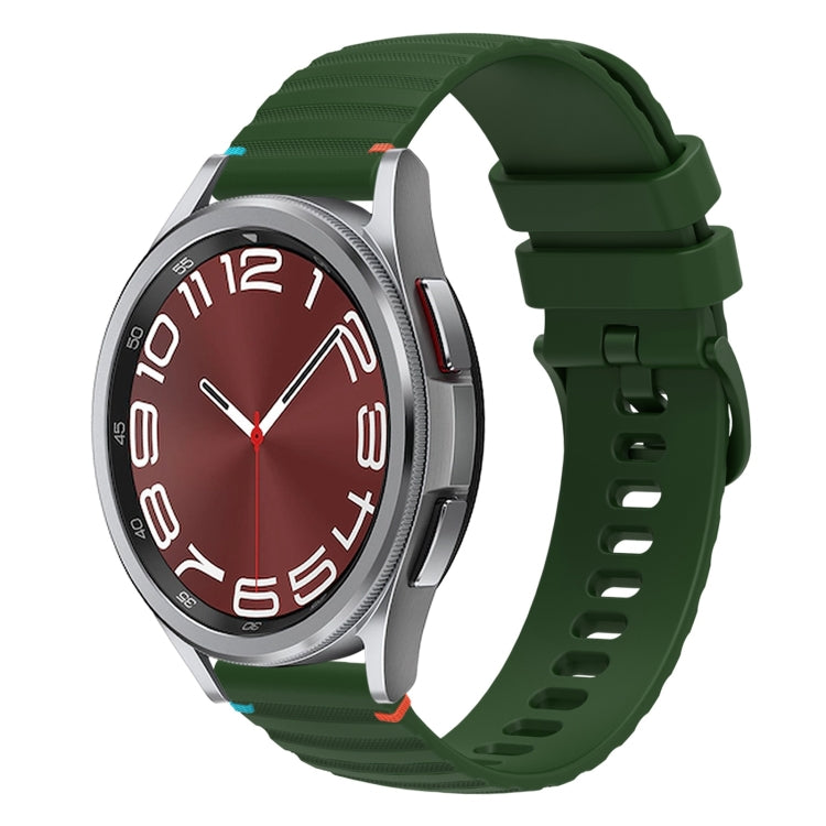 Dây đồng hồ silicone 20mm có đường may chấm sóng, dành cho Samsung Galaxy Watch FE 40mm, Samsung Galaxy Watch 7 40 / 44mm, Samsung Galaxy Watch 6 Classic 43 / 47mm, Samsung Galaxy Watch 6 40 / 44mm