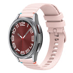 Dây đồng hồ silicone 20mm có đường may chấm sóng, dành cho Samsung Galaxy Watch FE 40mm, Samsung Galaxy Watch 7 40 / 44mm, Samsung Galaxy Watch 6 Classic 43 / 47mm, Samsung Galaxy Watch 6 40 / 44mm