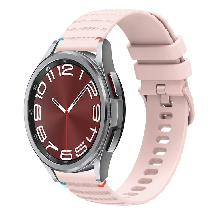 Dây đồng hồ silicone 20mm có đường may chấm sóng, dành cho Samsung Galaxy Watch FE 40mm, Samsung Galaxy Watch 7 40 / 44mm, Samsung Galaxy Watch 6 Classic 43 / 47mm, Samsung Galaxy Watch 6 40 / 44mm