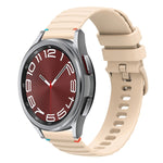 Dây đồng hồ silicone 20mm có đường may chấm sóng, dành cho Samsung Galaxy Watch FE 40mm, Samsung Galaxy Watch 7 40 / 44mm, Samsung Galaxy Watch 6 Classic 43 / 47mm, Samsung Galaxy Watch 6 40 / 44mm