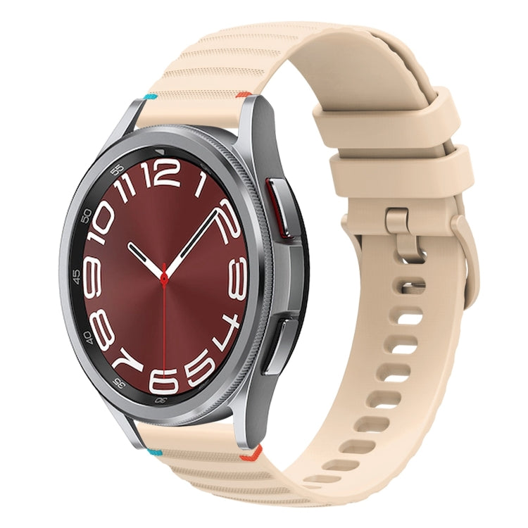 Dây đồng hồ silicone 20mm có đường may chấm sóng, dành cho Samsung Galaxy Watch FE 40mm, Samsung Galaxy Watch 7 40 / 44mm, Samsung Galaxy Watch 6 Classic 43 / 47mm, Samsung Galaxy Watch 6 40 / 44mm