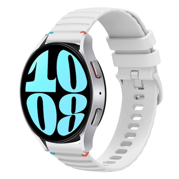 Dây đồng hồ silicone 20mm có đường may chấm sóng, dành cho Samsung Galaxy Watch FE 40mm, Samsung Galaxy Watch 7 40 / 44mm, Samsung Galaxy Watch 6 Classic 43 / 47mm, Samsung Galaxy Watch 6 40 / 44mm