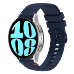 Dây đồng hồ silicone 20mm có đường may chấm sóng, dành cho Samsung Galaxy Watch FE 40mm, Samsung Galaxy Watch 7 40 / 44mm, Samsung Galaxy Watch 6 Classic 43 / 47mm, Samsung Galaxy Watch 6 40 / 44mm