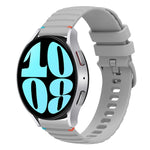 Dây đồng hồ silicone 20mm có đường may chấm sóng, dành cho Samsung Galaxy Watch FE 40mm, Samsung Galaxy Watch 7 40 / 44mm, Samsung Galaxy Watch 6 Classic 43 / 47mm, Samsung Galaxy Watch 6 40 / 44mm