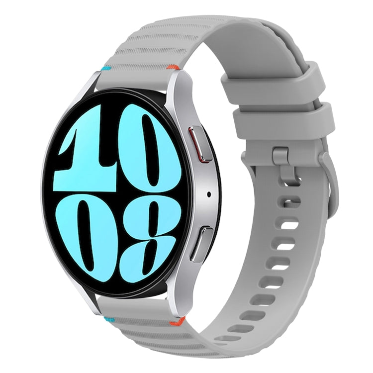 Dây đồng hồ silicone 20mm có đường may chấm sóng, dành cho Samsung Galaxy Watch FE 40mm, Samsung Galaxy Watch 7 40 / 44mm, Samsung Galaxy Watch 6 Classic 43 / 47mm, Samsung Galaxy Watch 6 40 / 44mm