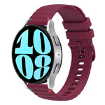 Dây đồng hồ silicone 20mm có đường may chấm sóng, dành cho Samsung Galaxy Watch FE 40mm, Samsung Galaxy Watch 7 40 / 44mm, Samsung Galaxy Watch 6 Classic 43 / 47mm, Samsung Galaxy Watch 6 40 / 44mm