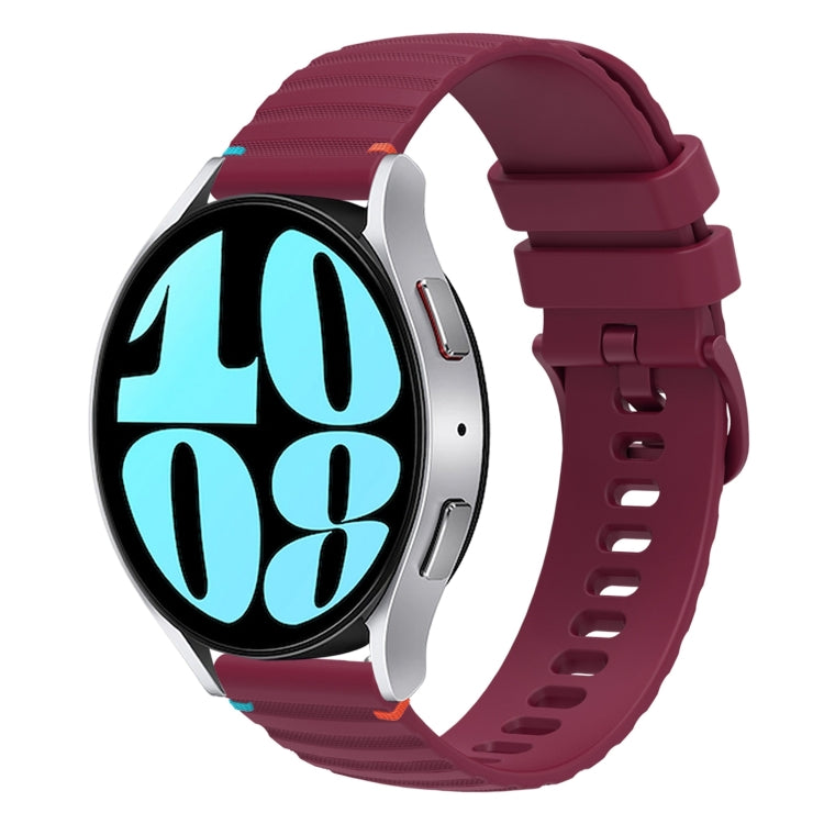 Dây đồng hồ silicone 20mm có đường may chấm sóng, dành cho Samsung Galaxy Watch FE 40mm, Samsung Galaxy Watch 7 40 / 44mm, Samsung Galaxy Watch 6 Classic 43 / 47mm, Samsung Galaxy Watch 6 40 / 44mm