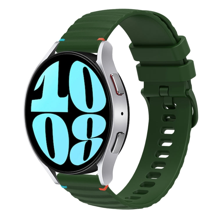 Dây đồng hồ silicone 20mm có đường may chấm sóng, dành cho Samsung Galaxy Watch FE 40mm, Samsung Galaxy Watch 7 40 / 44mm, Samsung Galaxy Watch 6 Classic 43 / 47mm, Samsung Galaxy Watch 6 40 / 44mm