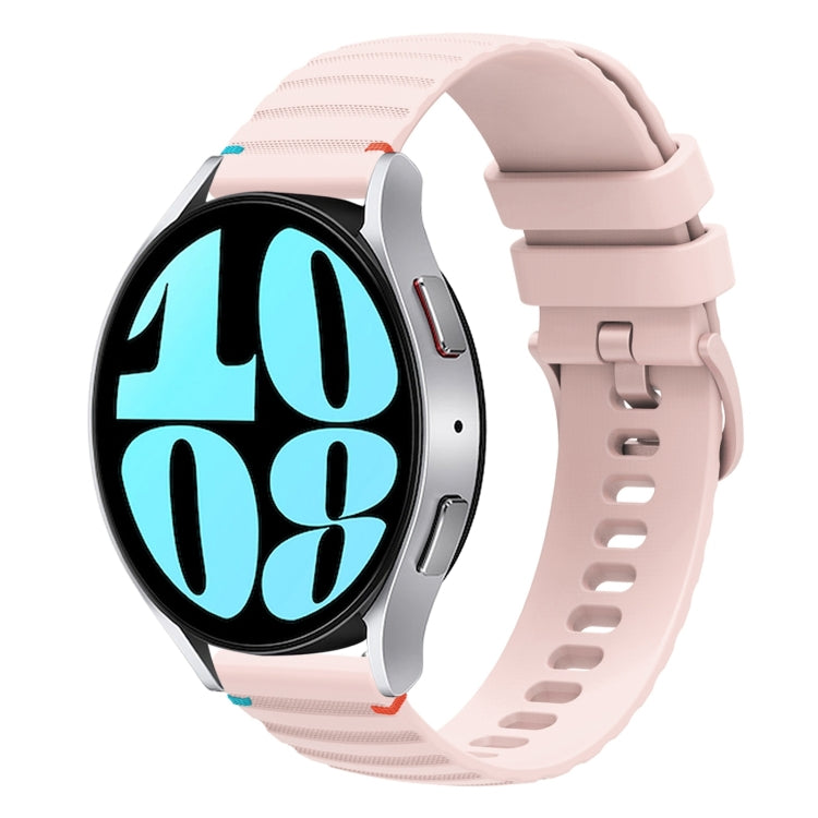 Dây đồng hồ silicone 20mm có đường may chấm sóng, dành cho Samsung Galaxy Watch FE 40mm, Samsung Galaxy Watch 7 40 / 44mm, Samsung Galaxy Watch 6 Classic 43 / 47mm, Samsung Galaxy Watch 6 40 / 44mm