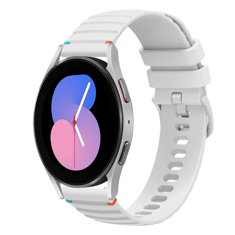 Dây đồng hồ silicone 20mm chấm chấm sóng khâu, dành cho Samsung Galaxy Watch 5 40 / 44mm, dành cho Samsung Galaxy Watch 5 Pro 45mm, dành cho Samsung Galaxy Watch 4 40 / 44mm, dành cho Samsung Galaxy Watch 4 Classic 42 / 46mm