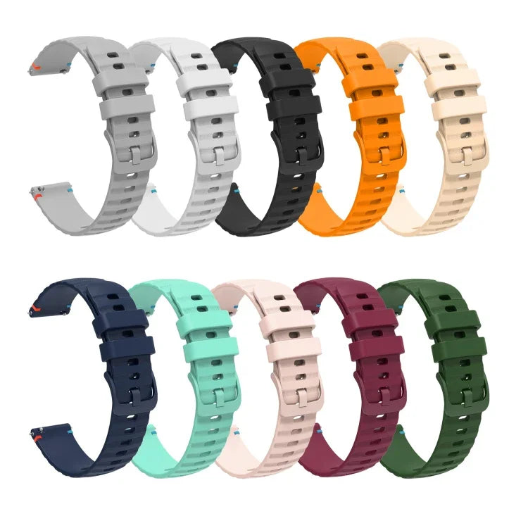 Dây đồng hồ silicone 20mm chấm sóng khâu, cho Samsung Galaxy Watch 42mm, cho Samsung Gear S2 Classic