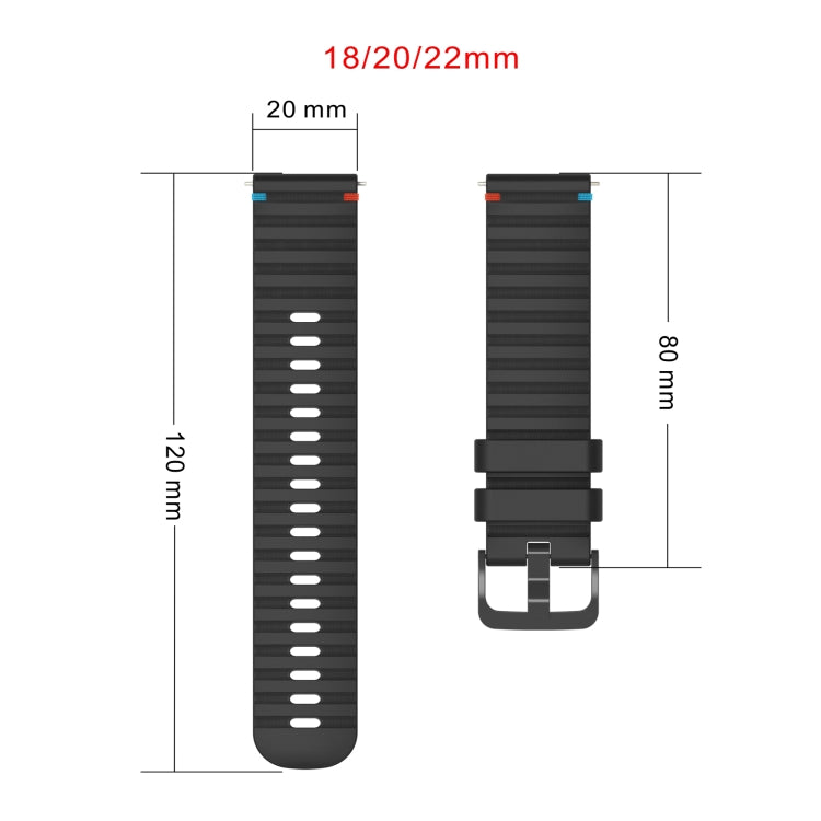 Dây đồng hồ silicone 20mm có đường may chấm sóng, dành cho Samsung Galaxy Watch FE 40mm, Samsung Galaxy Watch 7 40 / 44mm, Samsung Galaxy Watch 6 Classic 43 / 47mm, Samsung Galaxy Watch 6 40 / 44mm