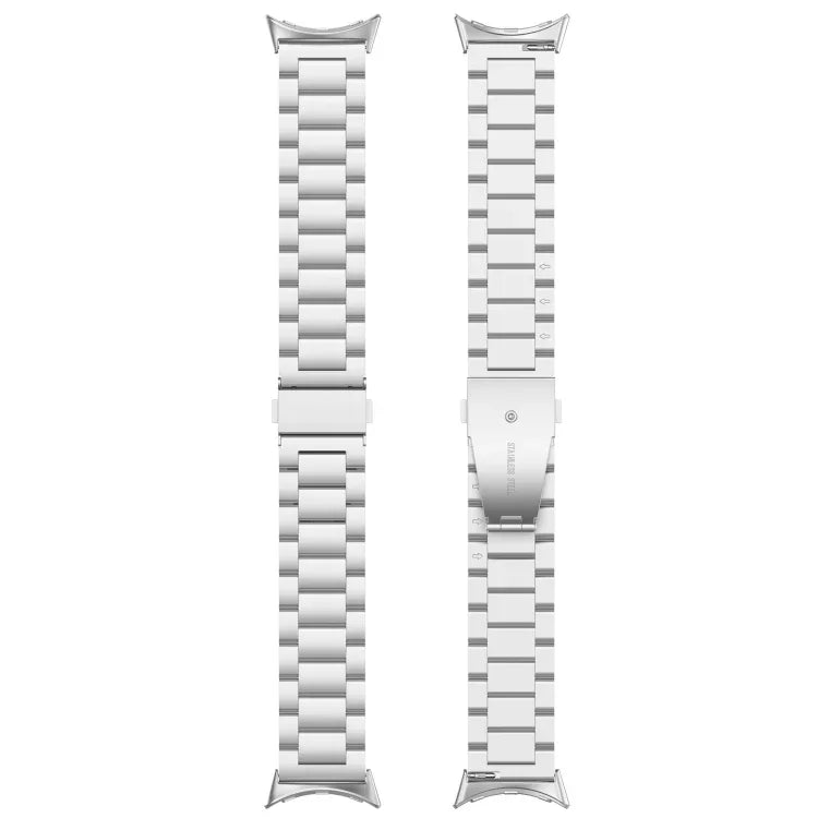 Dây đồng hồ kim loại thép không gỉ ba hạt, Dành cho Google Pixel Watch 4 / Watch 3 45mm, Dành cho Google Pixel Watch 4 / 3 / 2 / 1 41mm