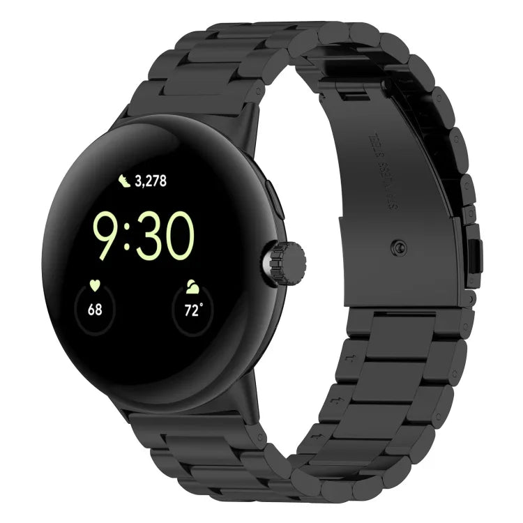 Dây đồng hồ kim loại thép không gỉ ba hạt, Dành cho Google Pixel Watch 4 / Watch 3 45mm, Dành cho Google Pixel Watch 4 / 3 / 2 / 1 41mm