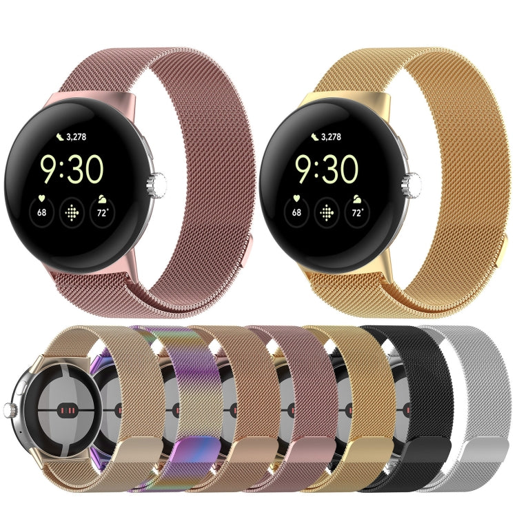 Dây đồng hồ kim loại Milanese khóa nam châm, dành cho Google Pixel Watch 4 / Watch 3 45mm, Google Pixel Watch 4 / 3 / 2 / 1 41mm