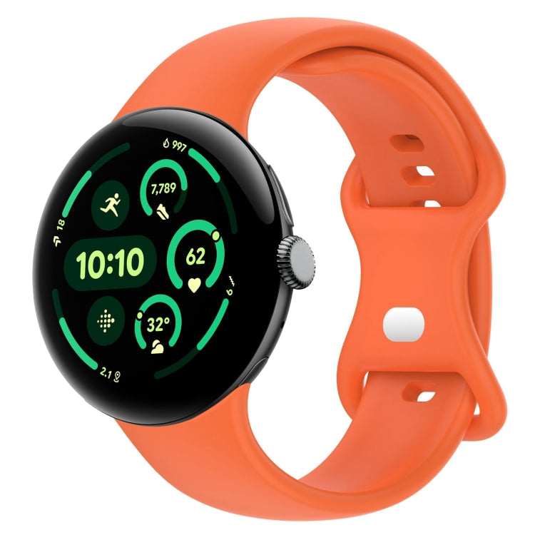 Dây đồng hồ silicone màu trơn khóa bướm, Kích thước:L, Dành cho Google Pixel Watch 4 / Watch 3 45mm, Dành cho Google Pixel Watch 4 / 3 / 2 / 1 41mm
