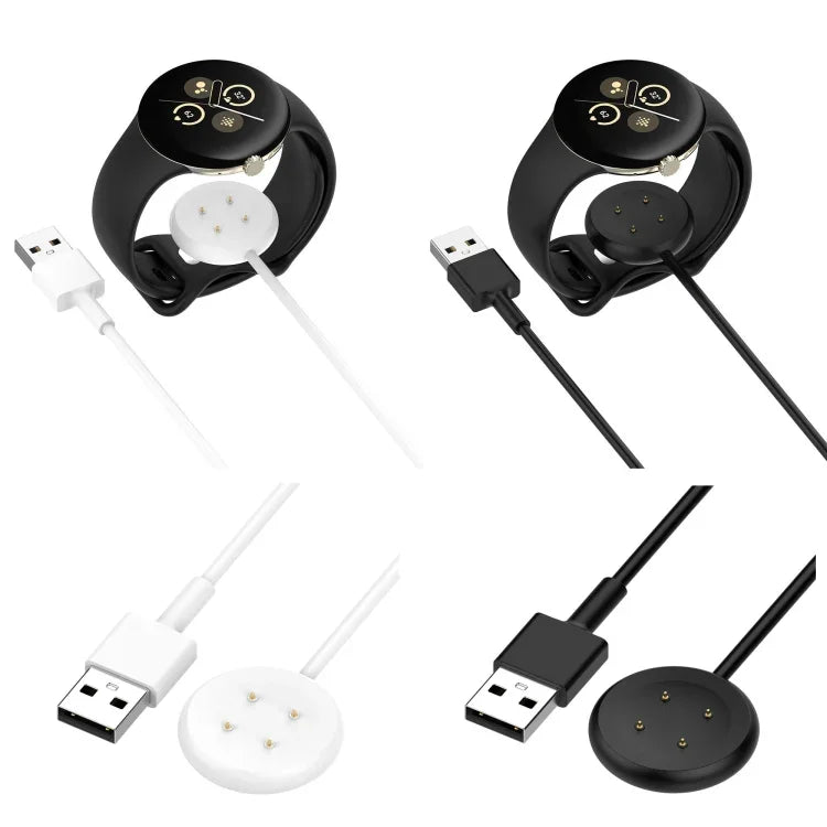 Cáp sạc đồng hồ thông minh giao diện USB cho Google Pixel Watch 3 41 / 45mm, Chiều dài: 1m, Giao diện USB