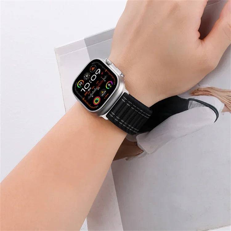 Dây đồng hồ nylon khóa dán sóng biển, Dành cho Apple Watch SE 2023 44mm, Dành cho Apple Watch SE 2023 40mm, Dành cho Apple Watch Ultra 2 49mm, Dành cho Apple Watch Series 9 45mm, Dành cho Apple Watch Series 9 41mm, Dành cho Apple Watch Ultra 49mm