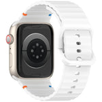 Dây đồng hồ silicone may họa tiết sóng, Dành cho Apple Watch SE 2023 44mm, Dành cho Apple Watch SE 2023 40mm, Dành cho Apple Watch Ultra 2 49mm, Dành cho Apple Watch Series 9 45mm