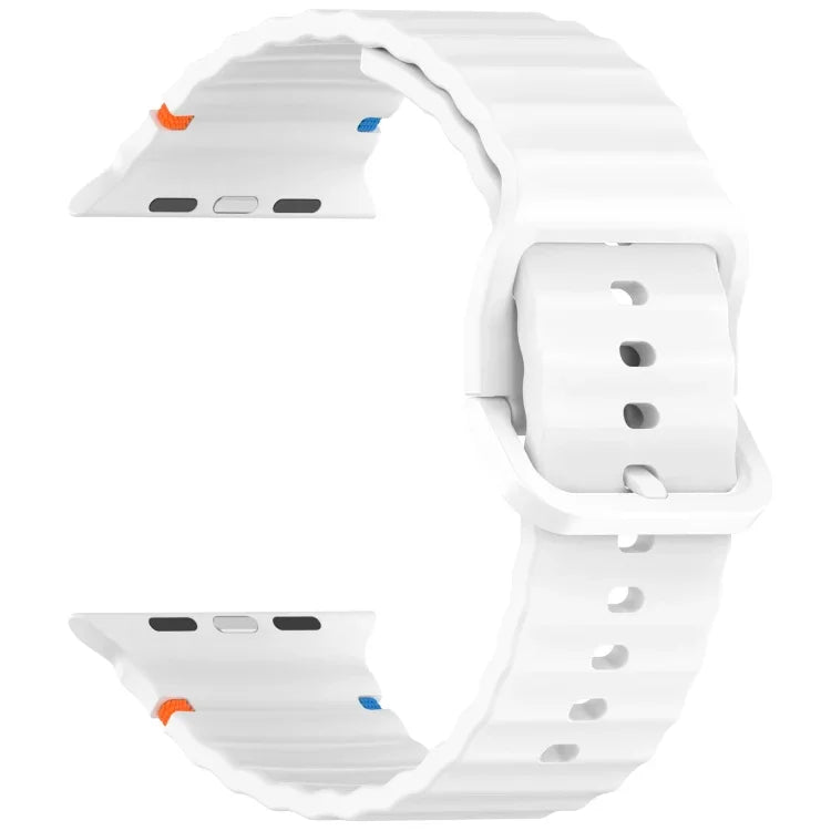 Dây đeo đồng hồ silicone may họa tiết sóng, dành cho Apple Watch SE 2022 40mm, dành cho Apple Watch SE 2022 44mm, dành cho Apple Watch Series 7 41mm, dành cho Apple Watch Series 7 45mm
