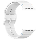 Dây đeo đồng hồ silicone may họa tiết sóng, dành cho Apple Watch SE 2022 40mm, dành cho Apple Watch SE 2022 44mm, dành cho Apple Watch Series 7 41mm, dành cho Apple Watch Series 7 45mm