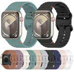 Dây đeo đồng hồ silicone may họa tiết sóng, dành cho Apple Watch SE 2022 40mm, dành cho Apple Watch SE 2022 44mm, dành cho Apple Watch Series 7 41mm, dành cho Apple Watch Series 7 45mm