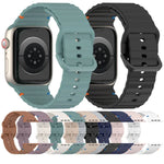 Dây đồng hồ silicone may họa tiết sóng, Dành cho Apple Watch SE 2023 44mm, Dành cho Apple Watch SE 2023 40mm, Dành cho Apple Watch Ultra 2 49mm, Dành cho Apple Watch Series 9 45mm