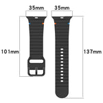 Dây đeo đồng hồ silicone may họa tiết sóng, dành cho Apple Watch Series 6 40mm, dành cho Apple Watch Series 6 44mm, dành cho Apple Watch Series 5 44mm, dành cho Apple Watch Series 5 40mm
