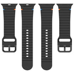 Dây đeo đồng hồ silicone may họa tiết sóng, dành cho Apple Watch Series 9 41mm, dành cho Apple Watch Ultra 49mm, dành cho Apple Watch Series 8 41mm, dành cho Apple Watch Series 8 45mm