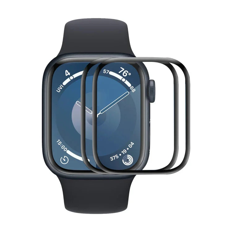 2 miếng phim bảo vệ màn hình ENKAY 3D phủ toàn bộ, viền PC mềm PMMA HD, Dành cho Apple Watch Series 11 / 10 46mm, Dành cho Apple Watch Series 11 / 10 42mm