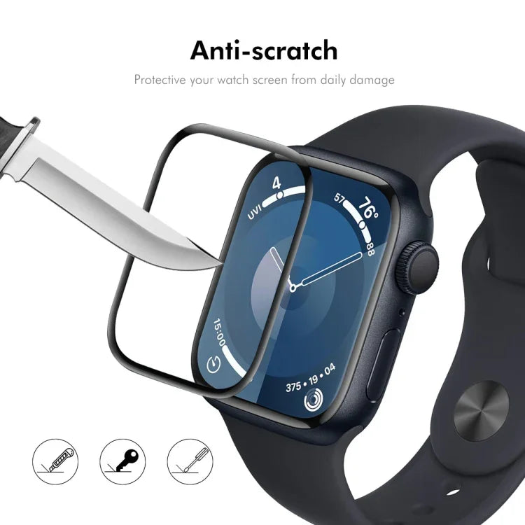 2 miếng phim bảo vệ màn hình ENKAY 3D phủ toàn bộ, viền PC mềm PMMA HD, Dành cho Apple Watch Series 11 / 10 46mm, Dành cho Apple Watch Series 11 / 10 42mm