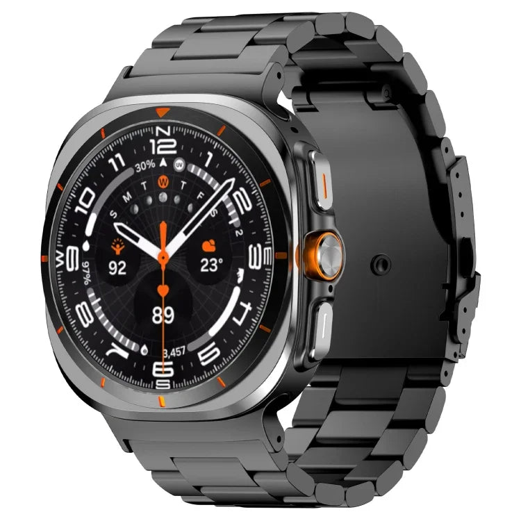 Dây đồng hồ kim loại hợp kim titan ba hạt cho Samsung Galaxy Watch Ultra 47mm