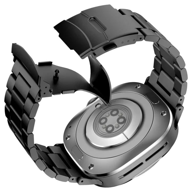Dây đồng hồ kim loại hợp kim titan ba hạt cho Samsung Galaxy Watch Ultra 47mm