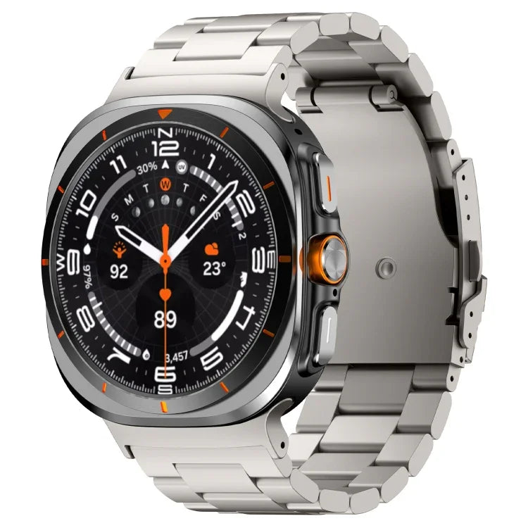 Dây đồng hồ kim loại hợp kim titan ba hạt cho Samsung Galaxy Watch Ultra 47mm