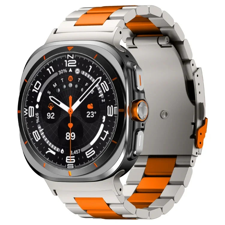Dây đồng hồ kim loại hợp kim titan ba hạt cho Samsung Galaxy Watch Ultra 47mm
