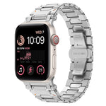 Pathfinder Stainless Steel Metal Watch Band, For Apple Watch Series 10 46mm, For Apple Watch SE 2023 44mm, For Apple Watch Ultra 2 49mm, For Apple Watch Series 9 45mm, For Apple Watch Ultra 49mm, For Apple Watch Series 8 45mm, For Apple Watch SE 2022 4...
