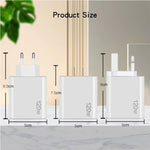 120W PD3.0 3 Type-C 2 USB Multi Port Quick Charger with Type-C to Type-C Cable, EU Plug, EU Plug + C to C Cable