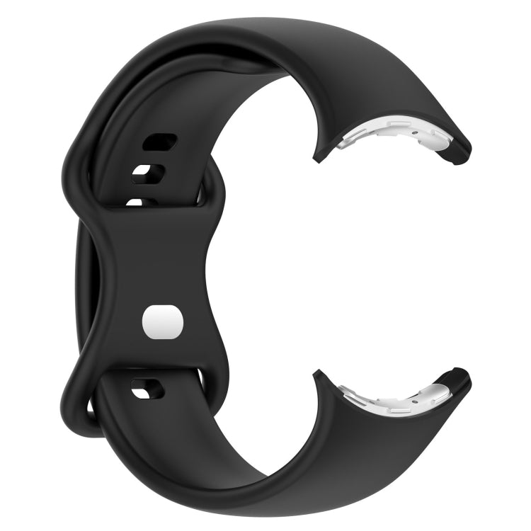 Dây đồng hồ silicone màu trơn khóa bướm, Kích thước: S, Dành cho Google Pixel Watch 4 / Watch 3 45mm